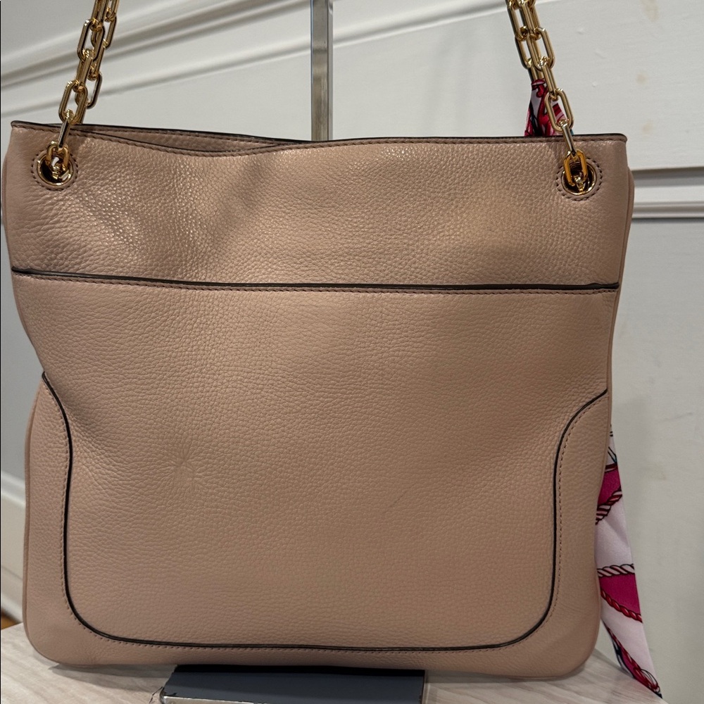 Tory Burch Marsden Swingpack Pink Blush Leather Gold Chain Convertible Crossbody - Picture 7 of 17
